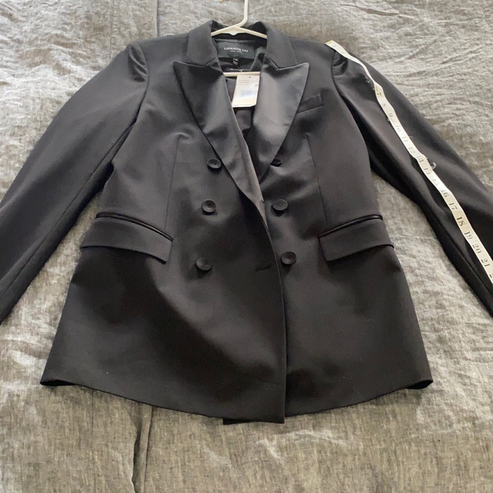 Lafayette 185 New York Black Double-Breasted Tuxedo Jacket